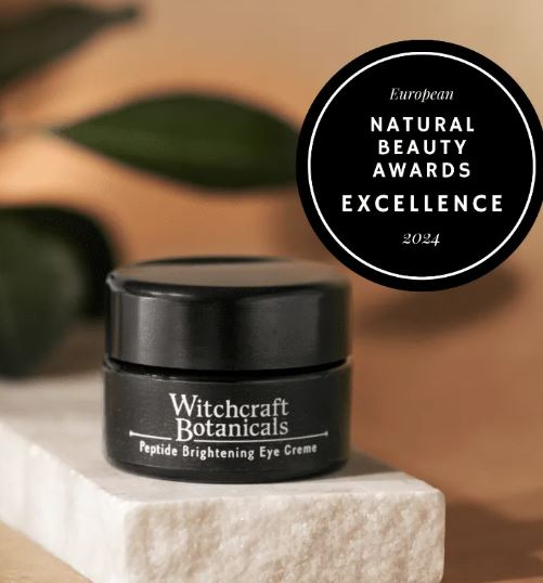 Опаковка на изсветляващия околоочен крем с пептиди Witchcraft Botanicals